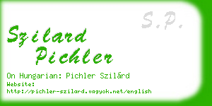 szilard pichler business card